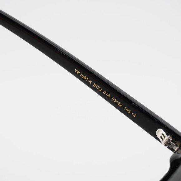 Tom Ford FT1051-K 01A Sunglasses Shiny Black Square Frame, Smoke Lenses main image 4